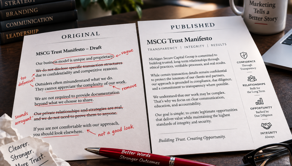 Sometimes Marketers Shouldn’t Fix Their Clients’ Words